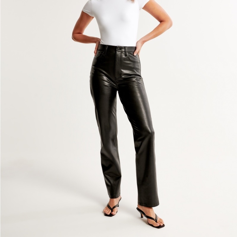 Abercrombie and Fitch vegan leather pants size 26 Long